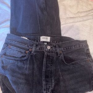 AGOLDE Women’s Distressed Black Jeans